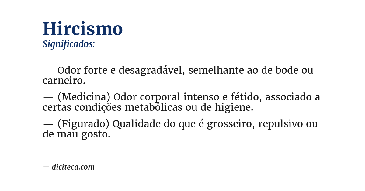 Significado de hircismo