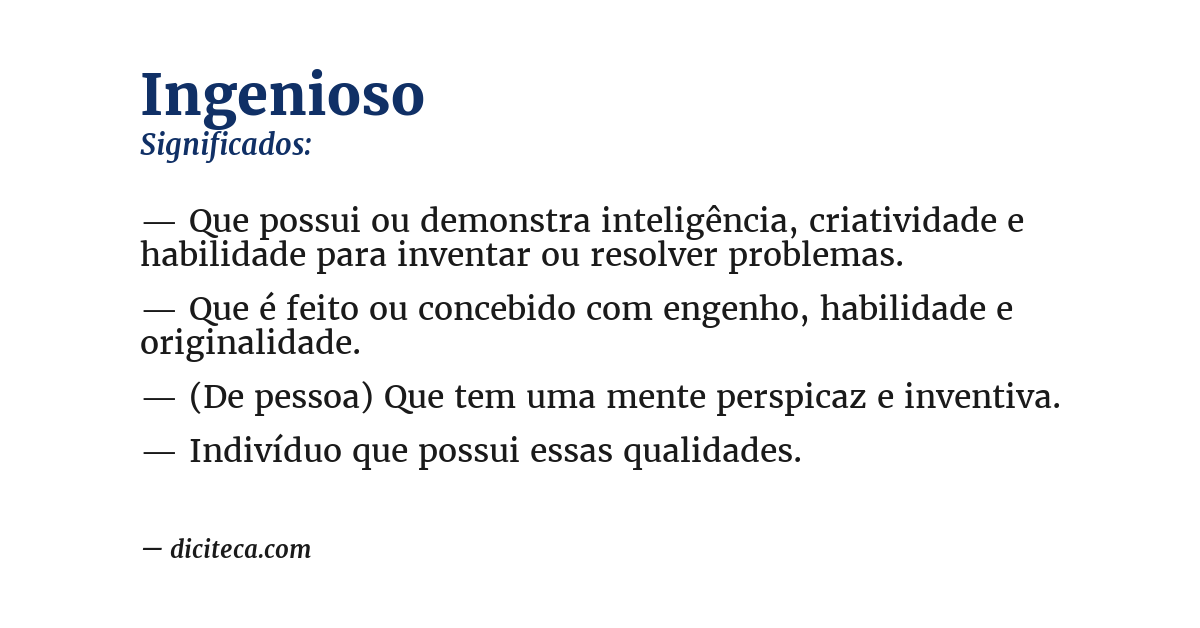 Significado de ingenioso