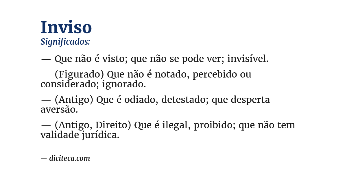 Significado de inviso