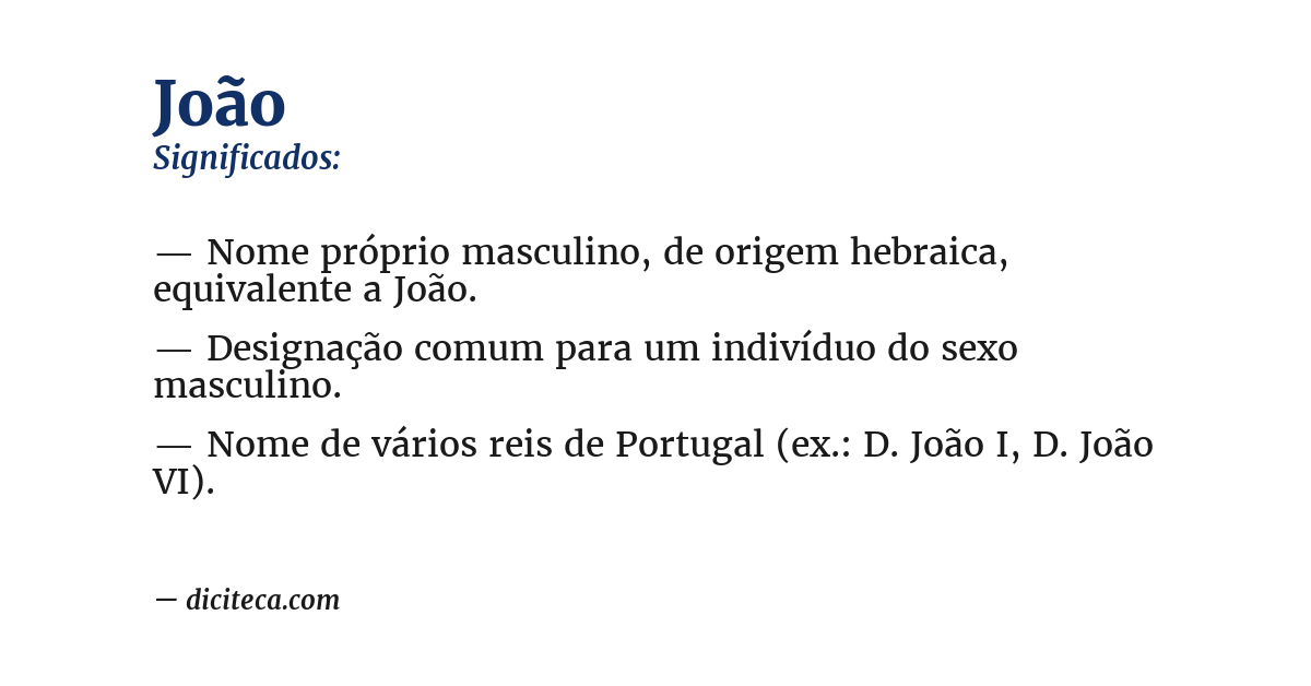 Significado de joão