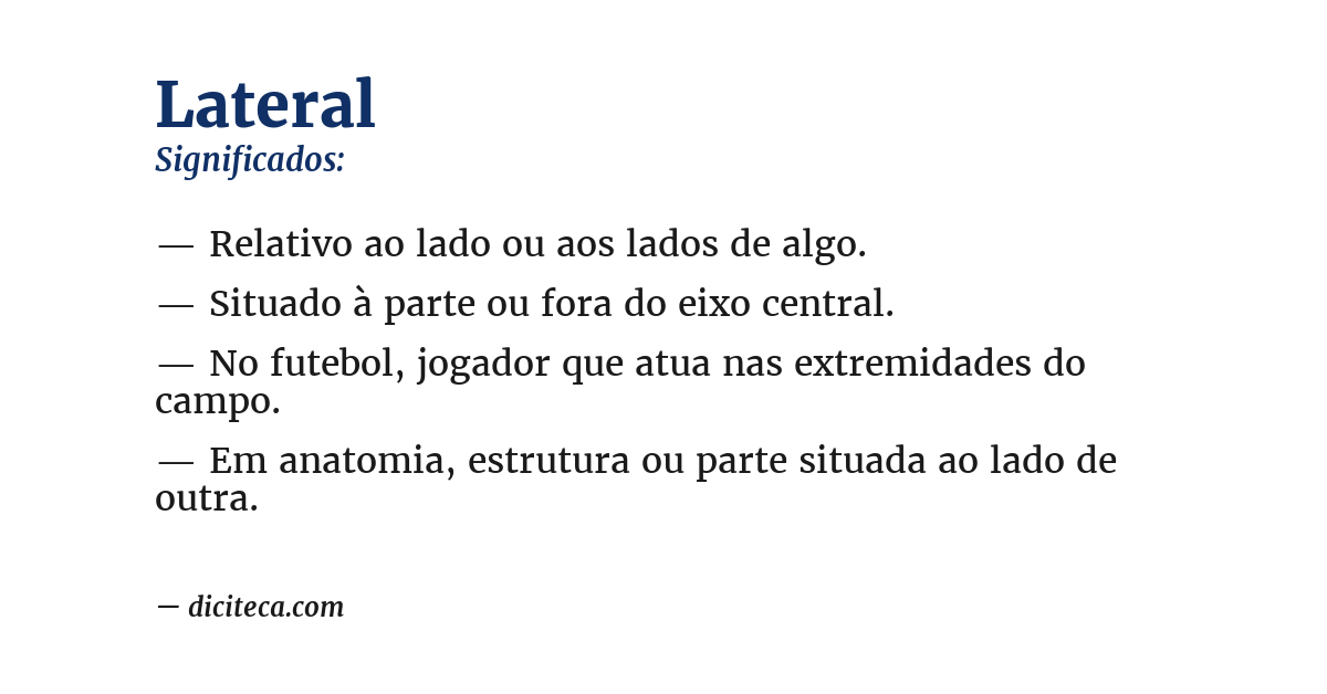 Significado de lateral