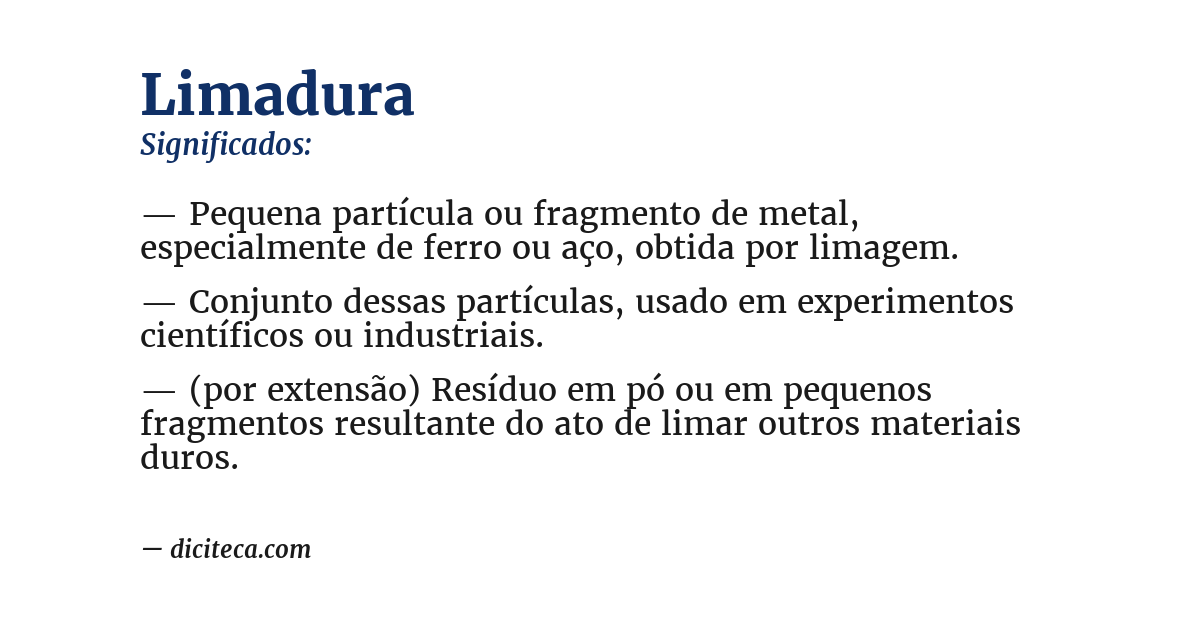 Significado de limadura