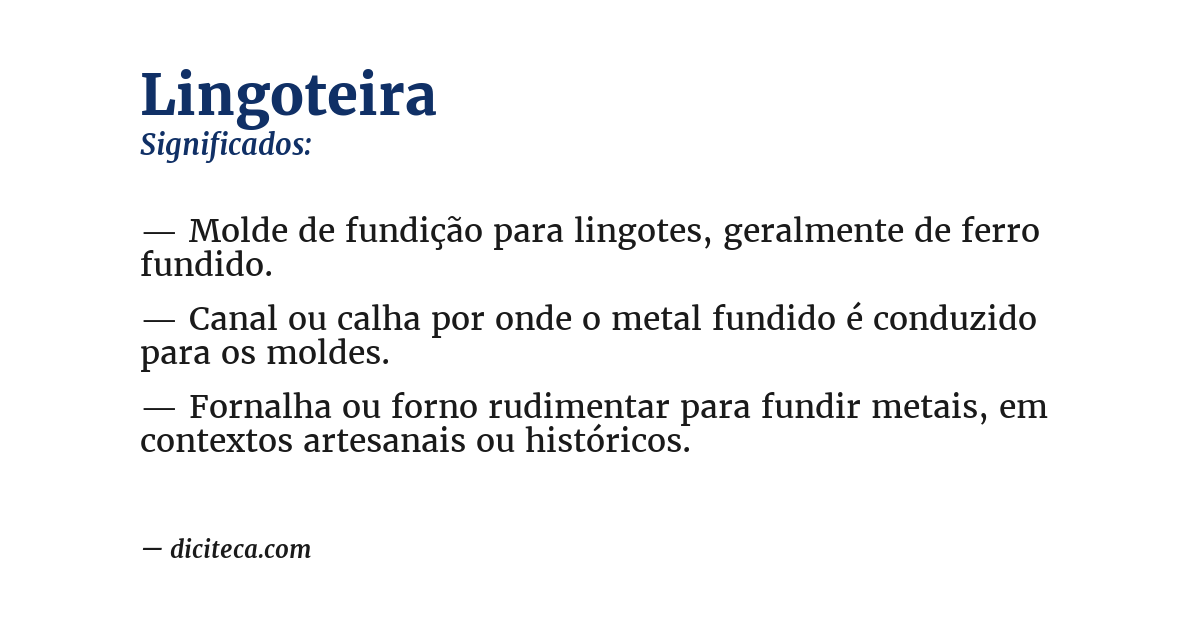 Significado de lingoteira
