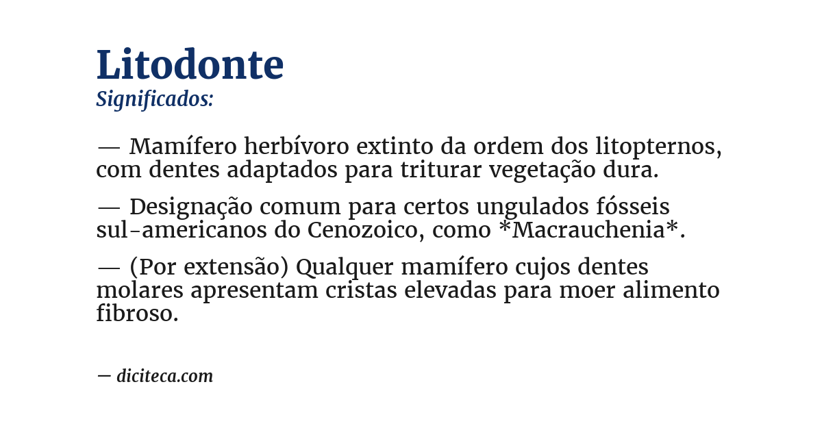 Significado de litodonte
