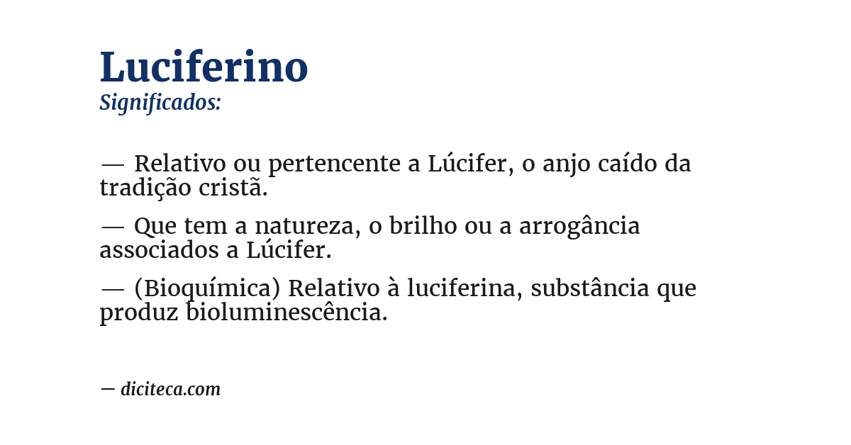 Significado de luciferino