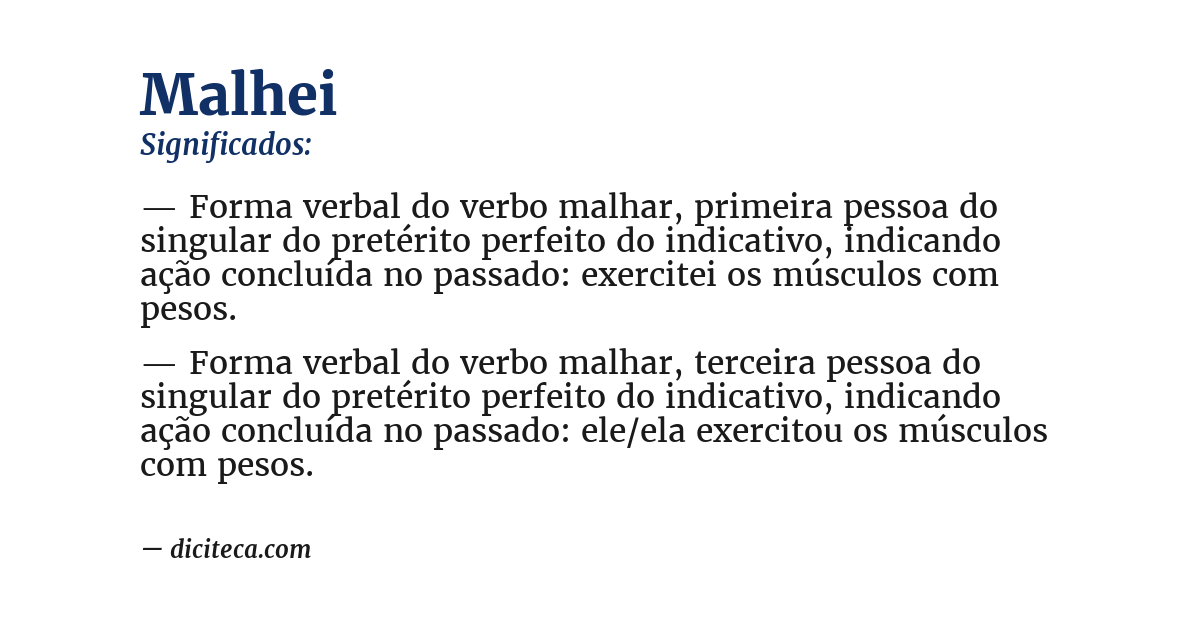 Significado de malhei