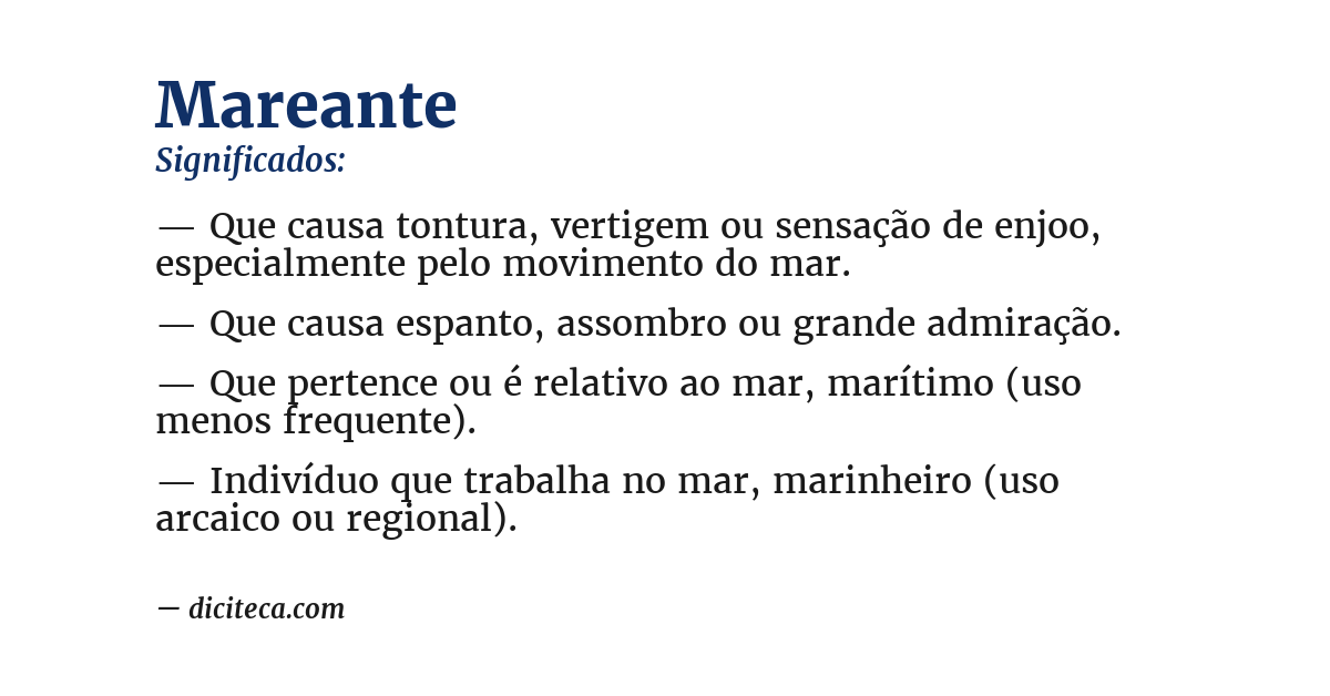 Significado de mareante