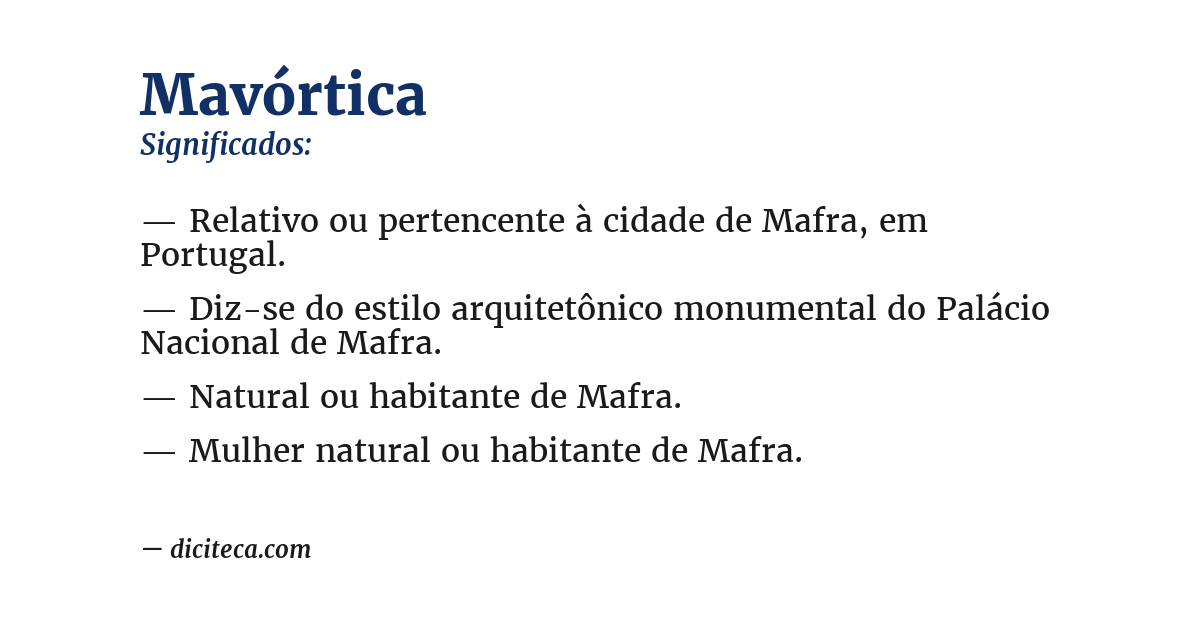 Significado de mavórtica