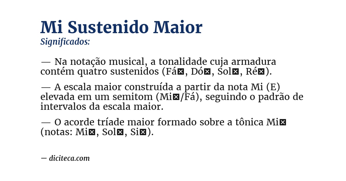 Significado de mi sustenido maior