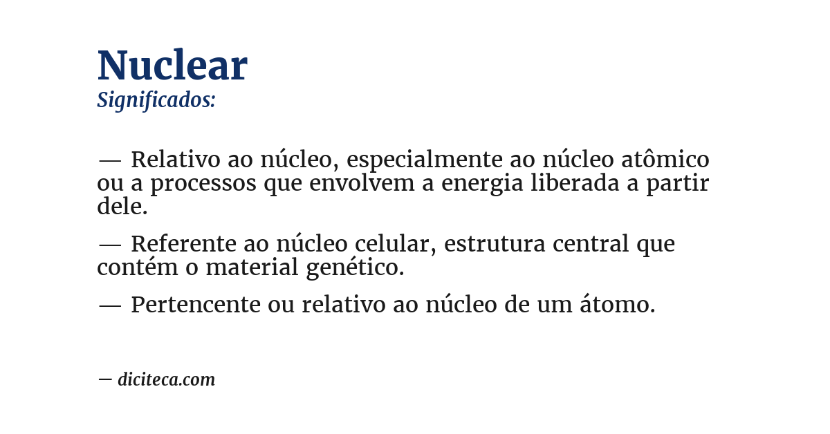 Significado de nuclear