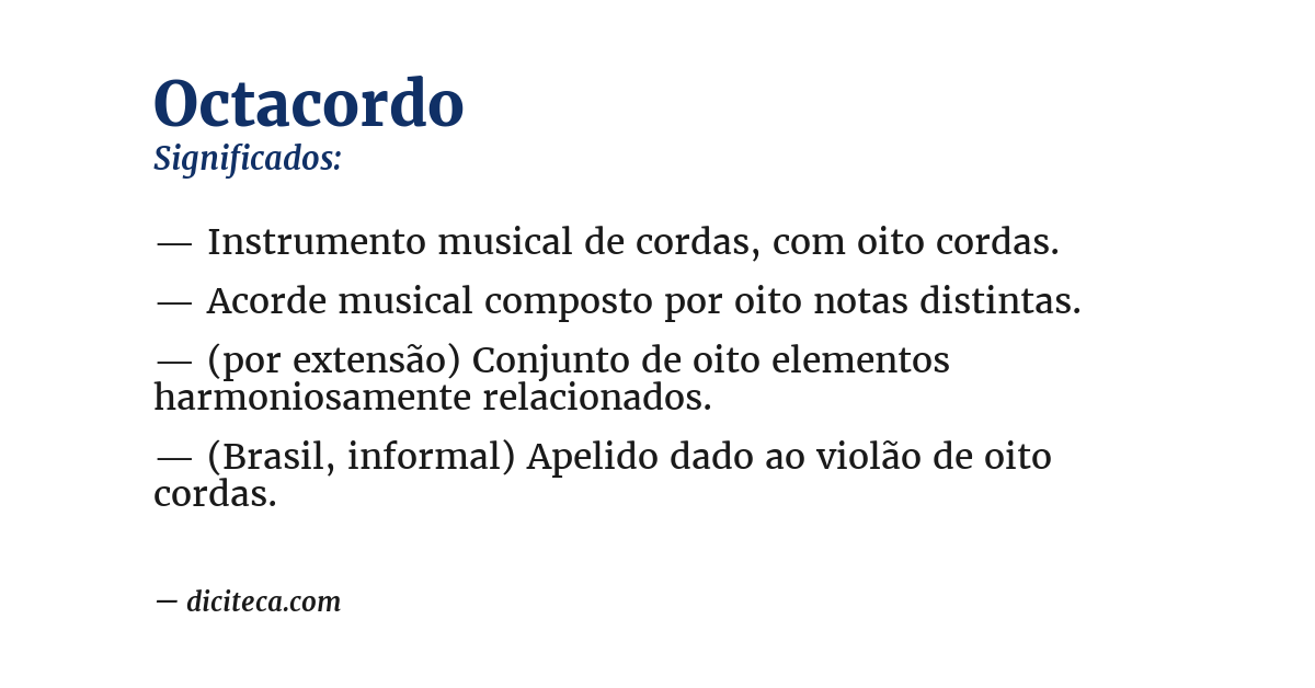 Significado de octacordo