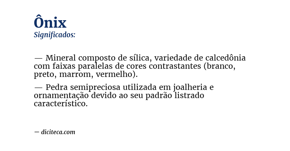 Significado de ônix