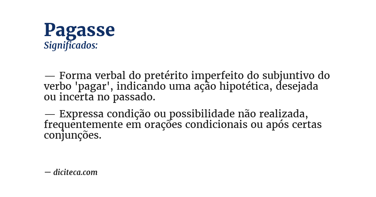 Significado de pagasse