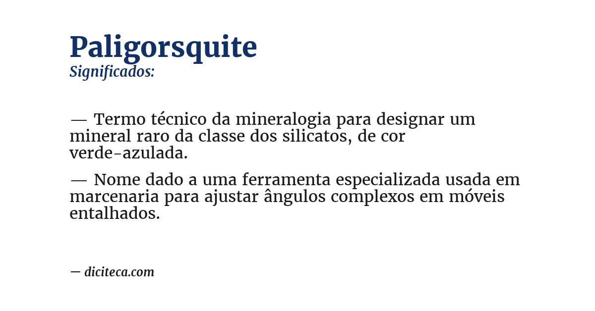 Significado de paligorsquite
