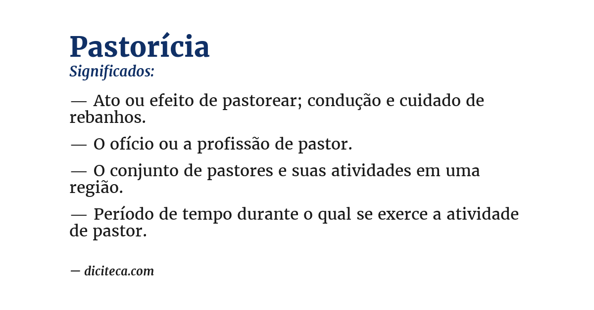 Significado de pastorícia