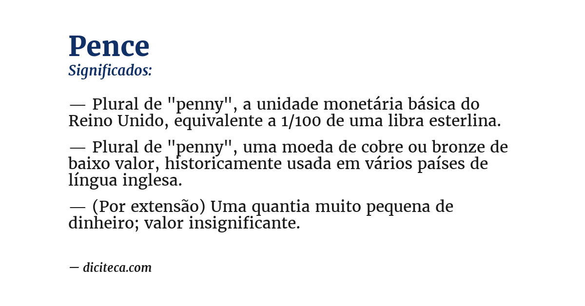 Significado de pence