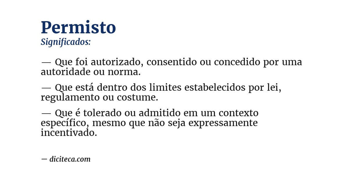 Significado de permisto