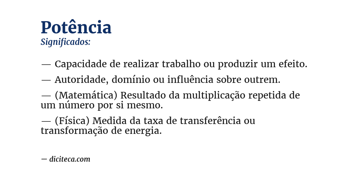 Significado de potência