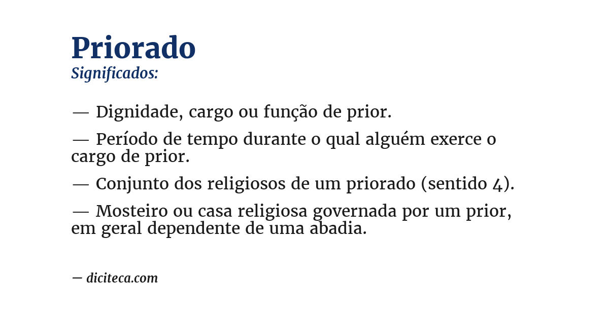 Significado de priorado