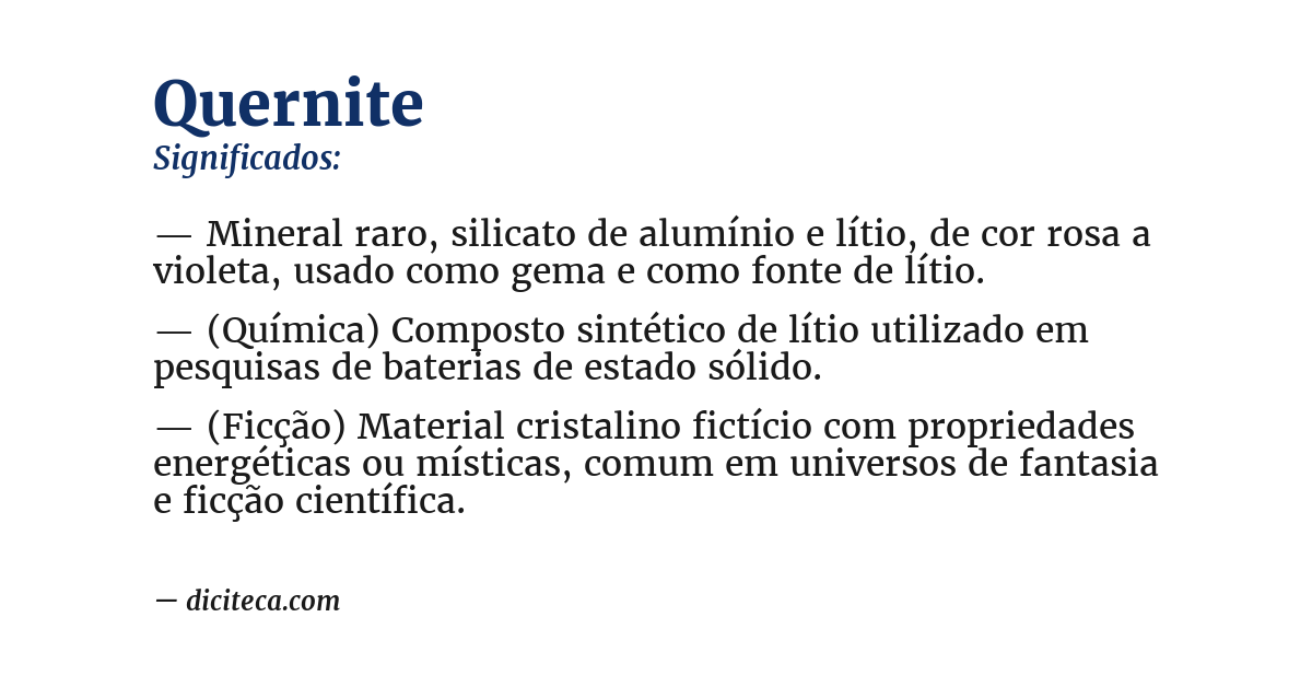 Significado de quernite