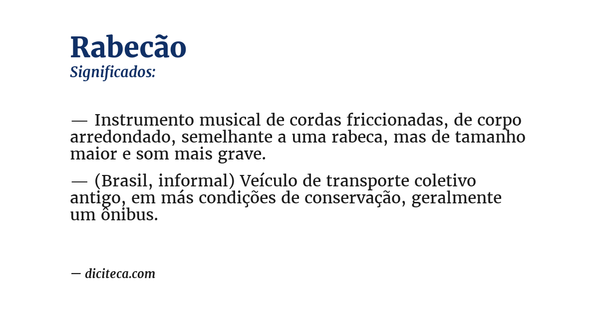Significado de rabecão