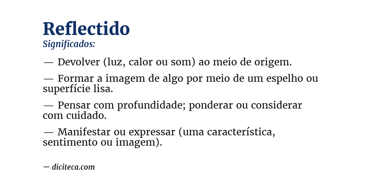 Significado de reflectido