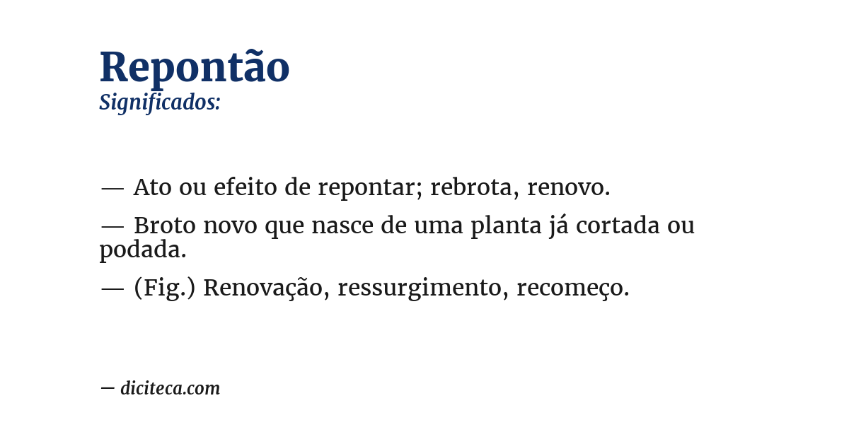 Significado de repontão