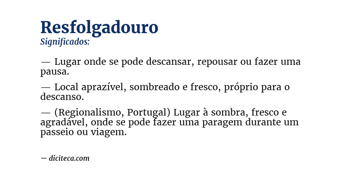Significado de resfolgadouro