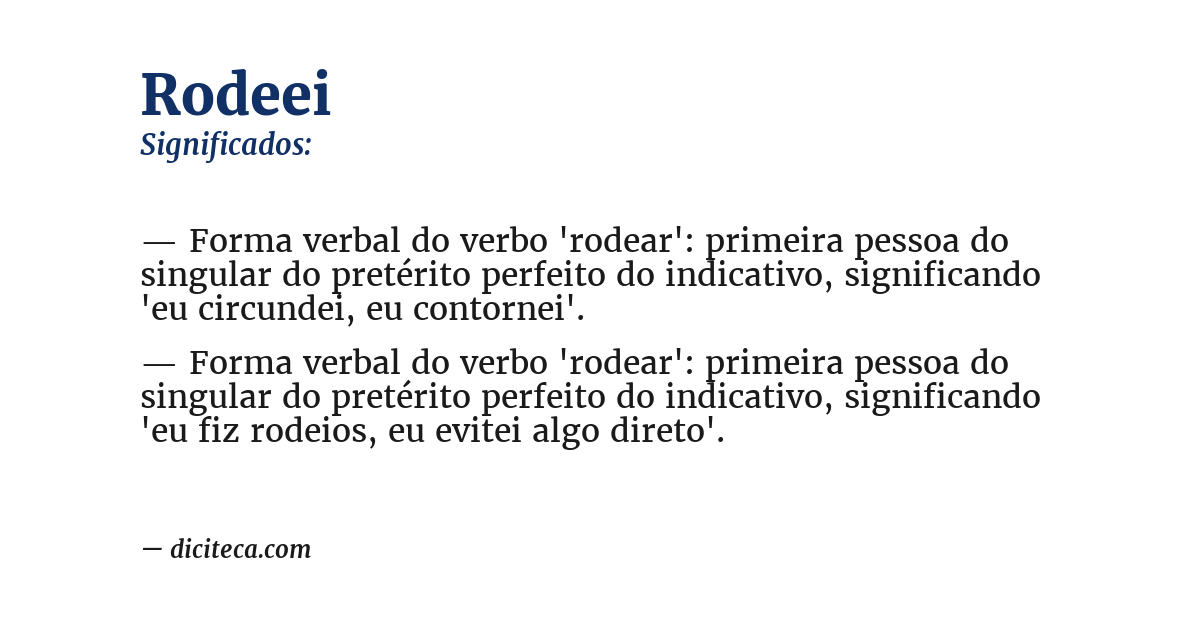 Significado de rodeei