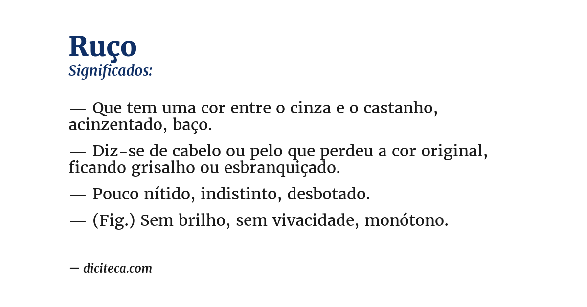 Significado de ruço