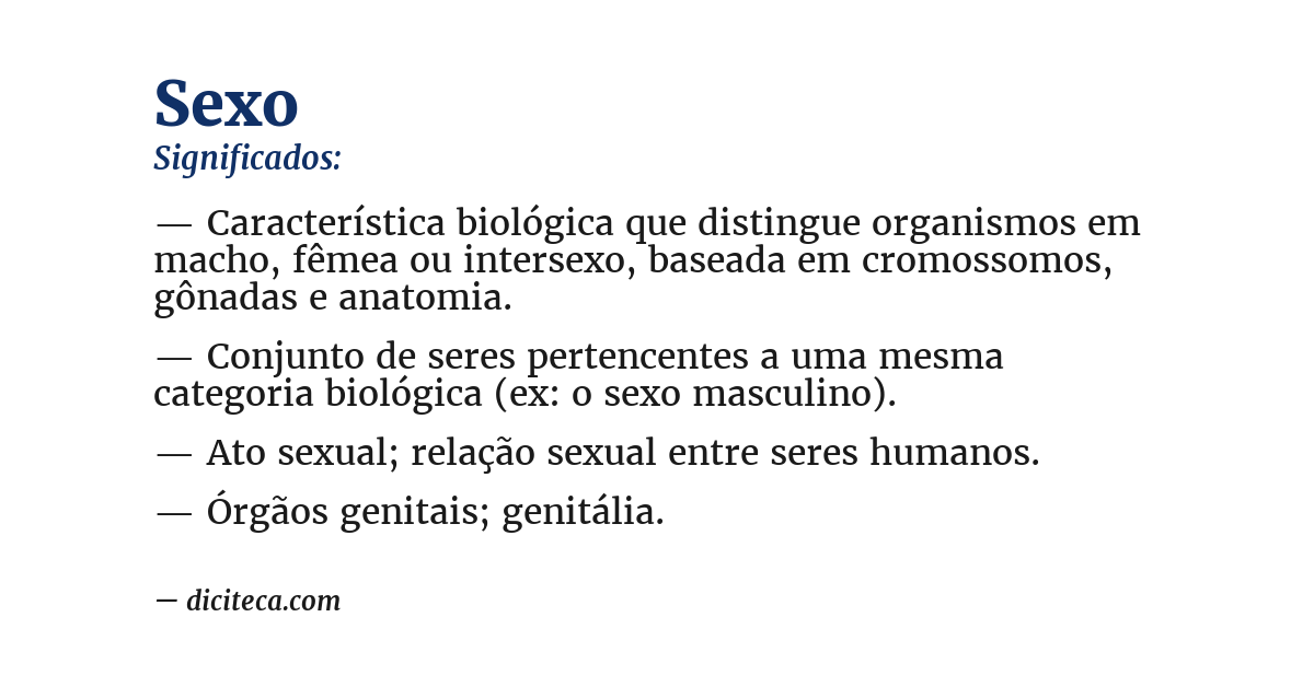 Significado de sexo