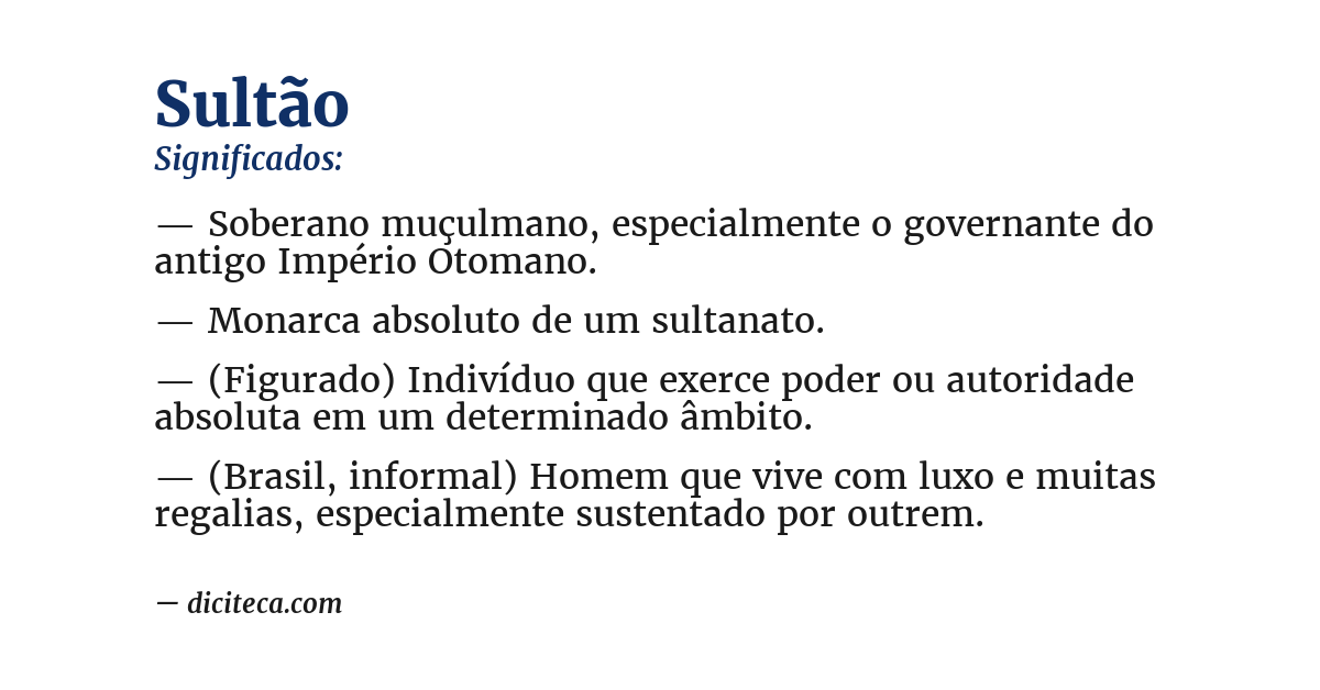Significado de sultão