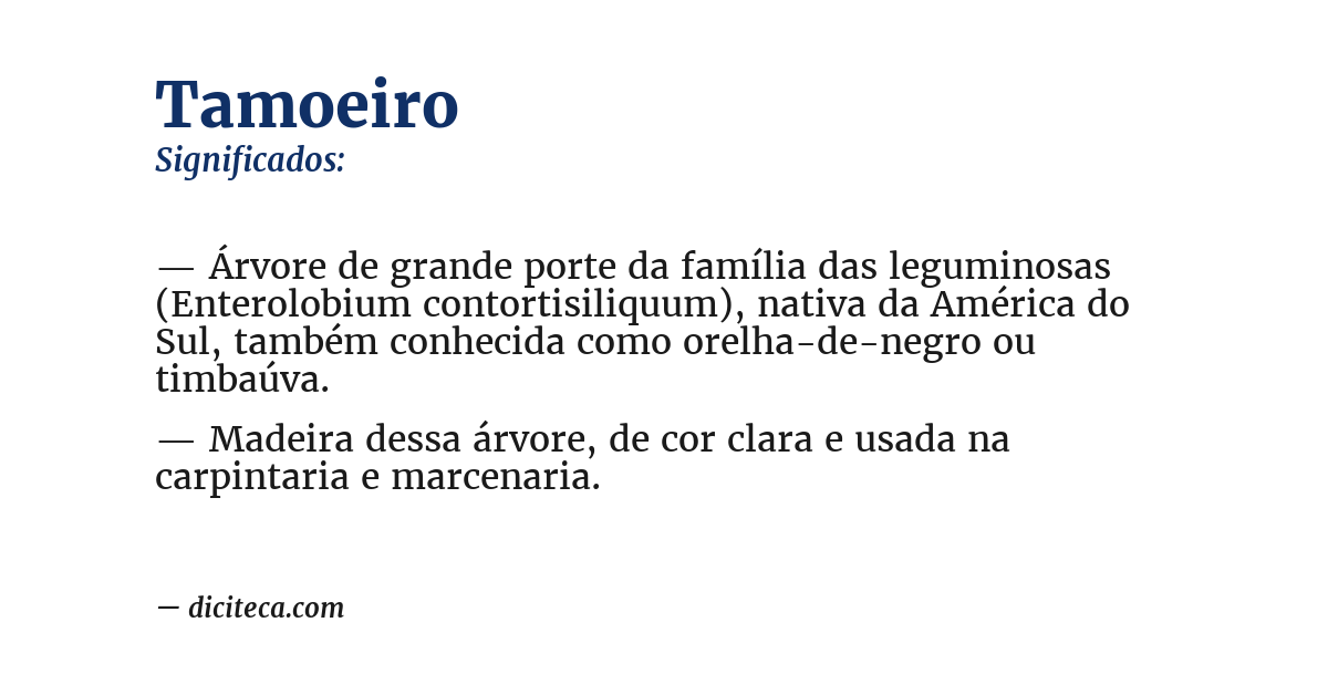 Significado de tamoeiro