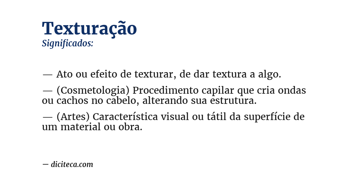 Significado de texturação