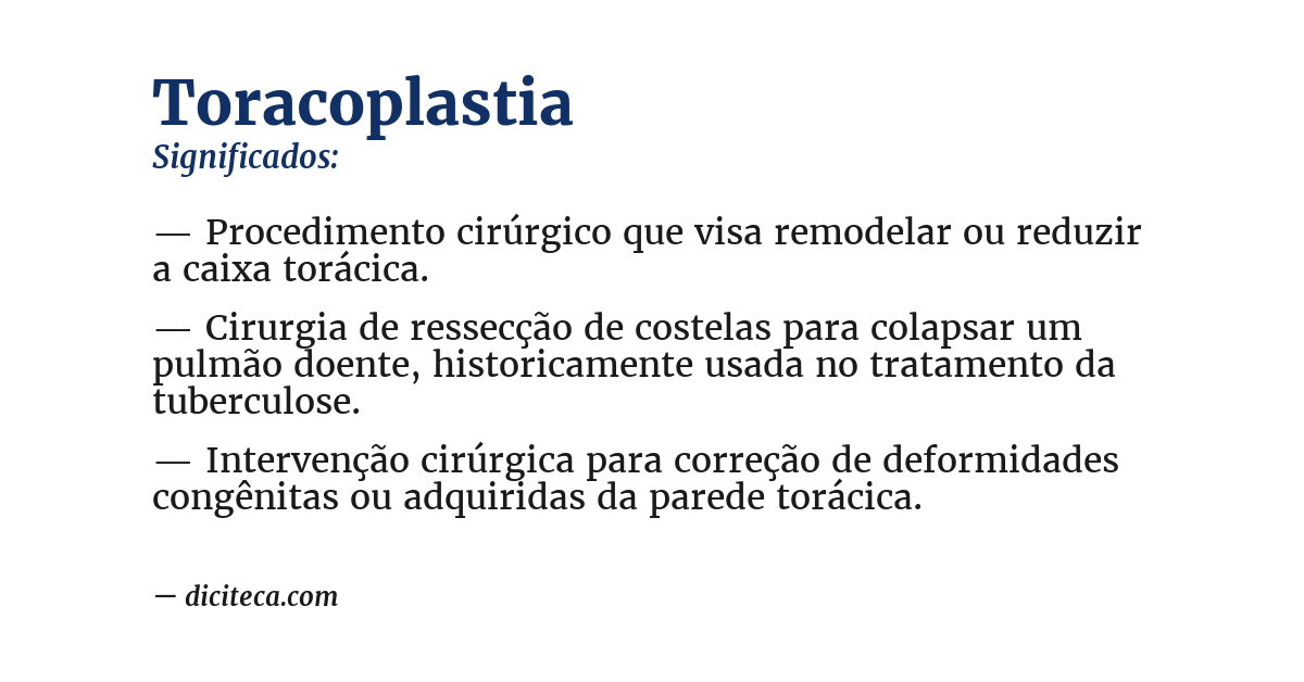 Significado de toracoplastia