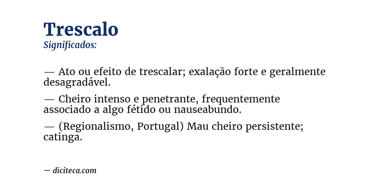 Significado de trescalo