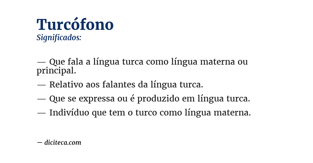 Significado de turcófono