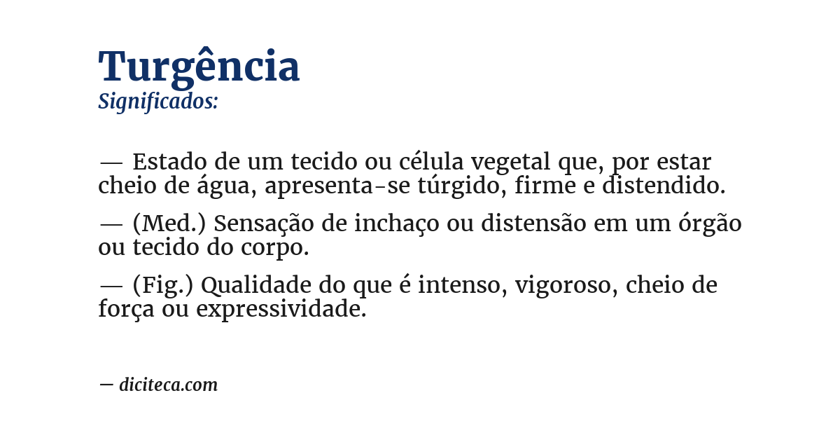 Significado de turgência
