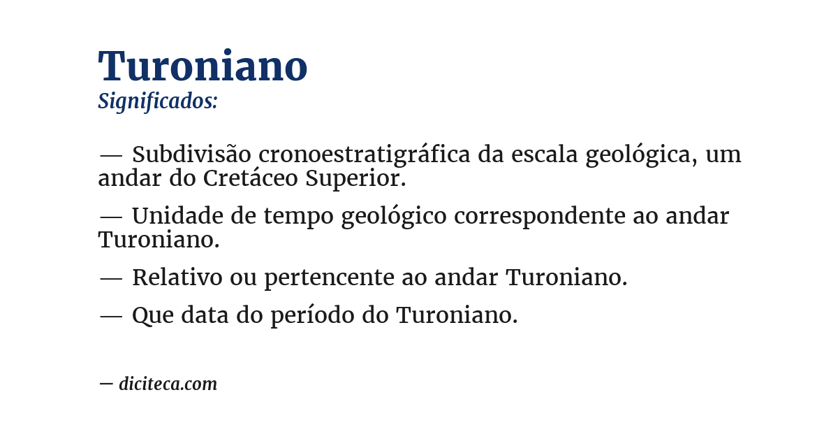 Significado de turoniano