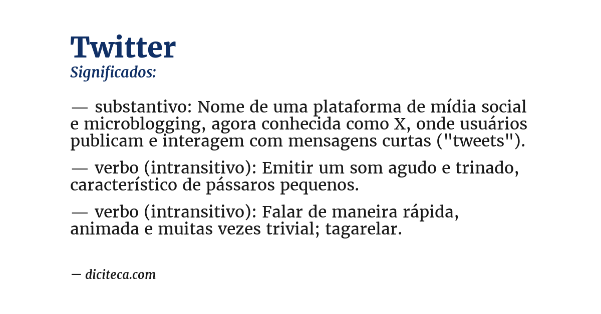 Significado de twitter