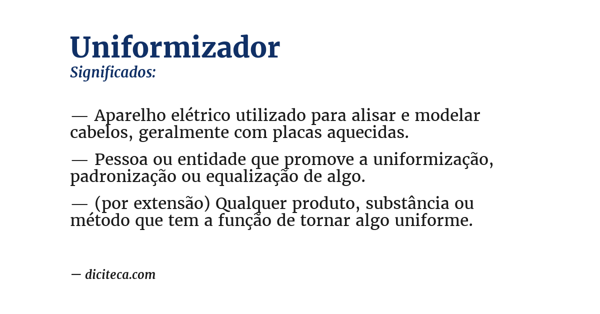 Significado de uniformizador