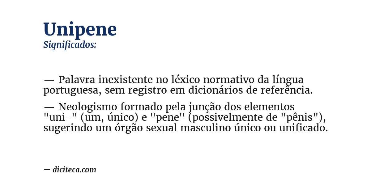 Significado de unipene