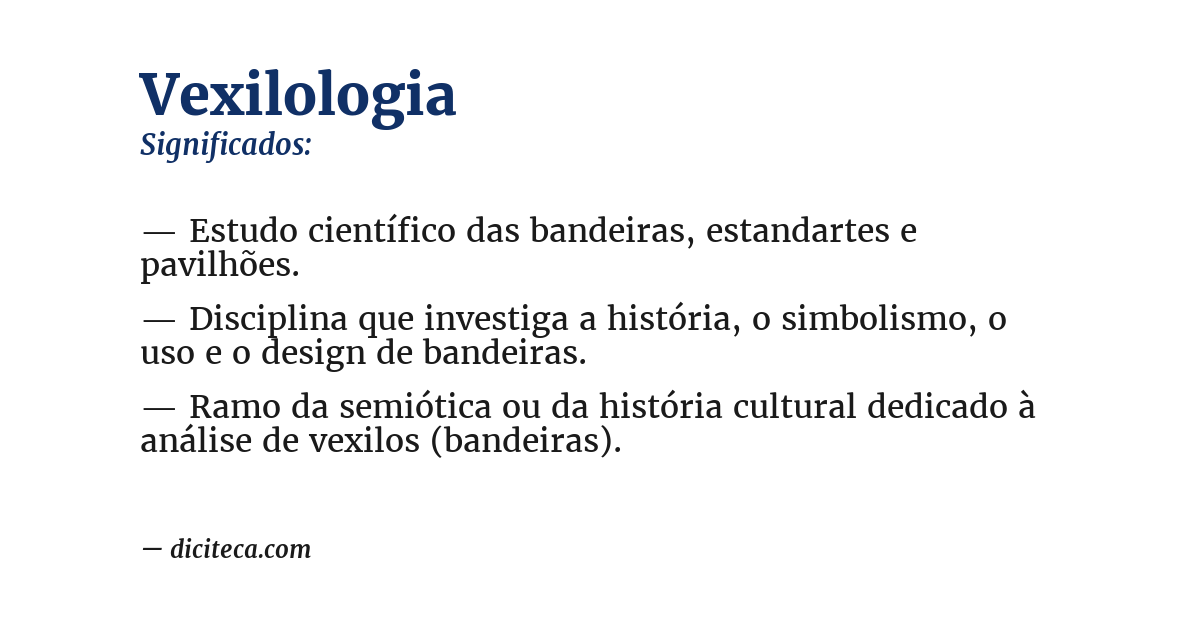 Significado de vexilologia