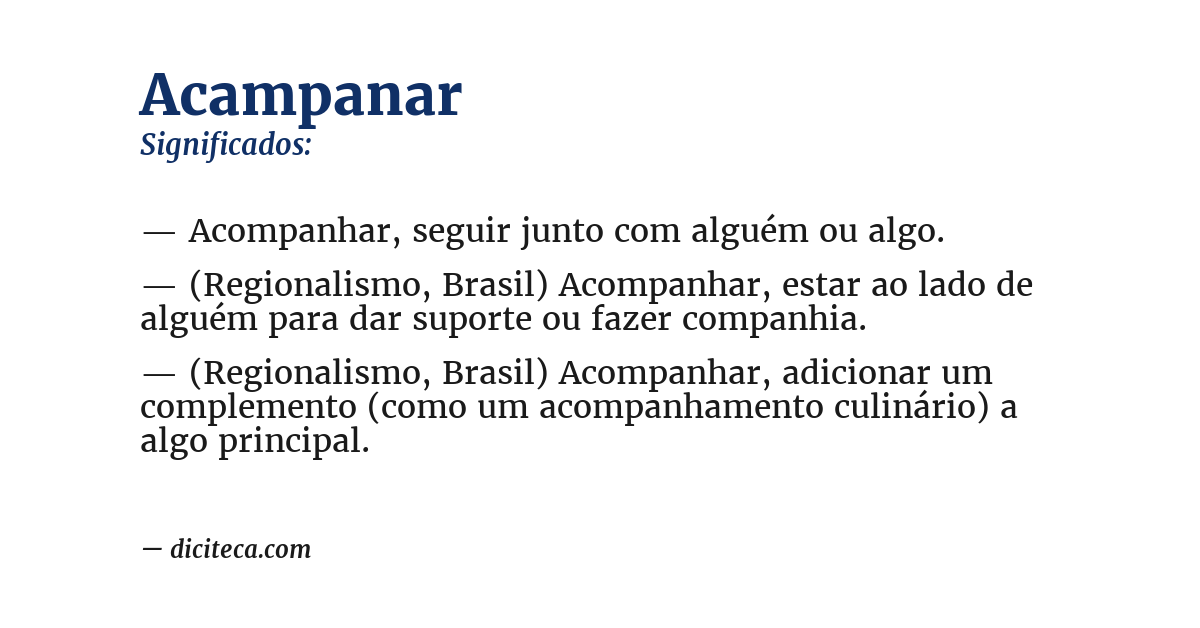 Significado de acampanar