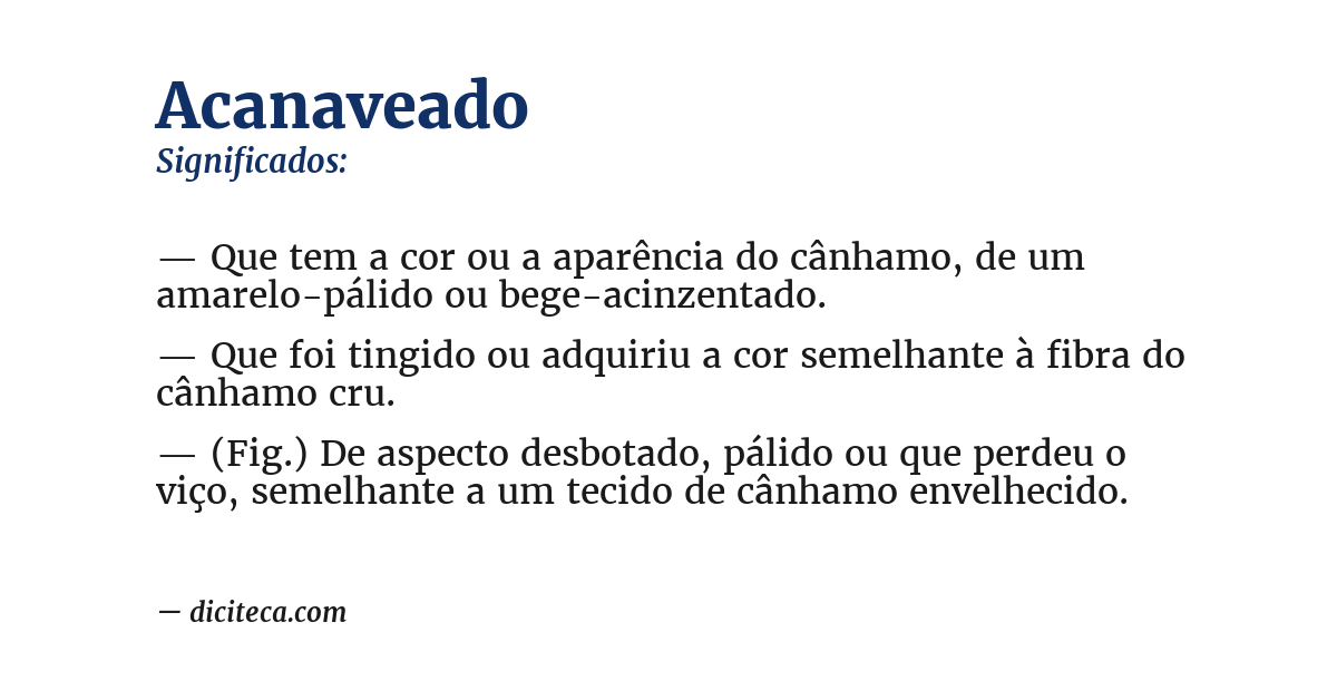 Significado de acanaveado