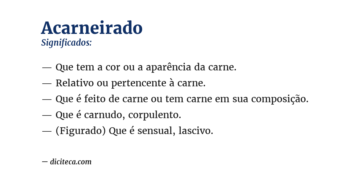 Significado de acarneirado