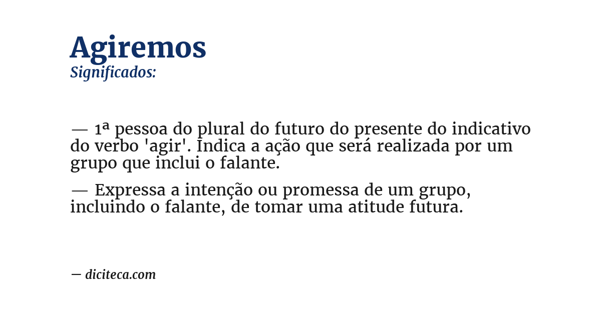Significado de agiremos