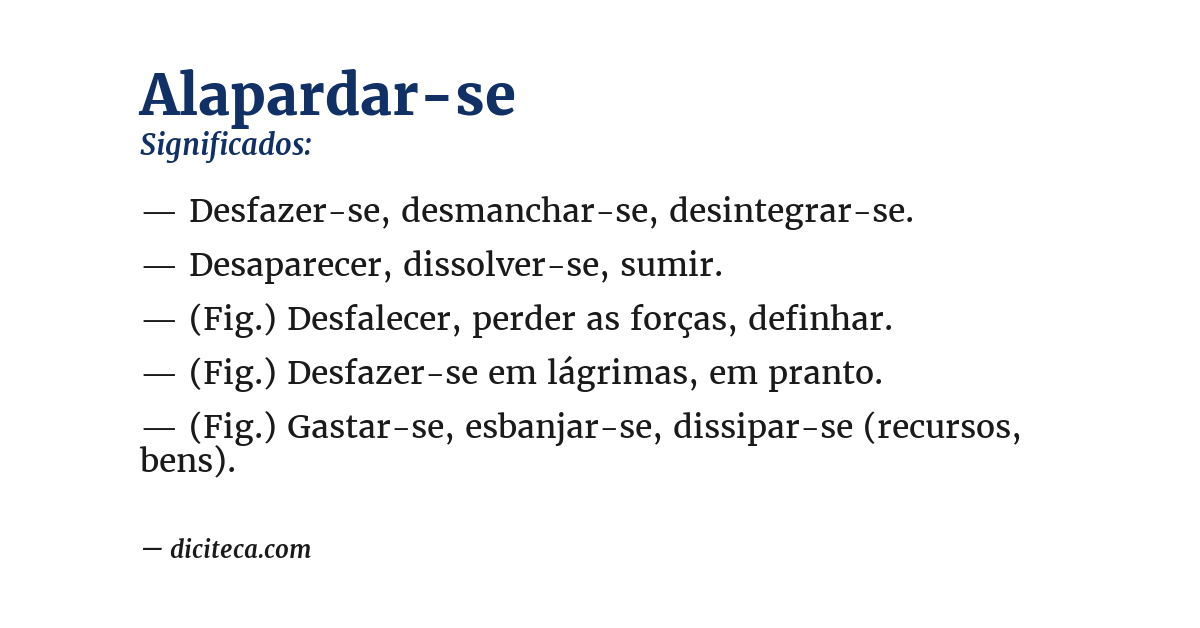 Significado de alapardar-se