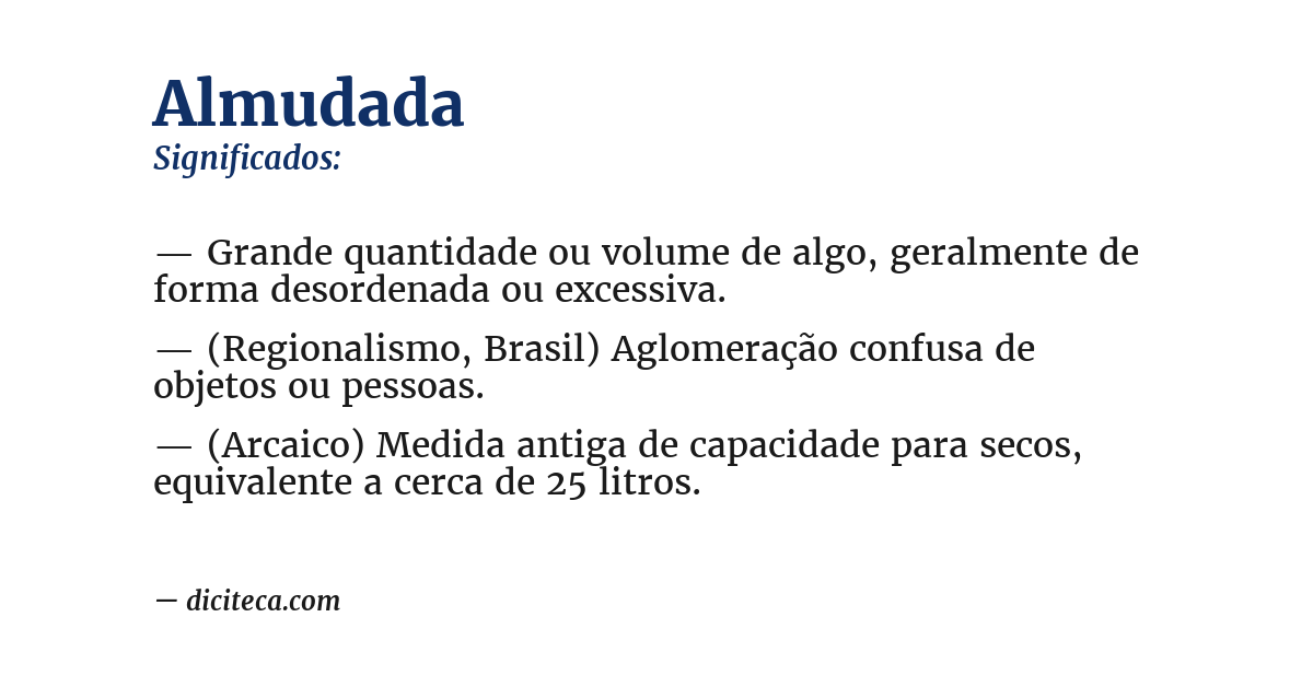 Significado de almudada