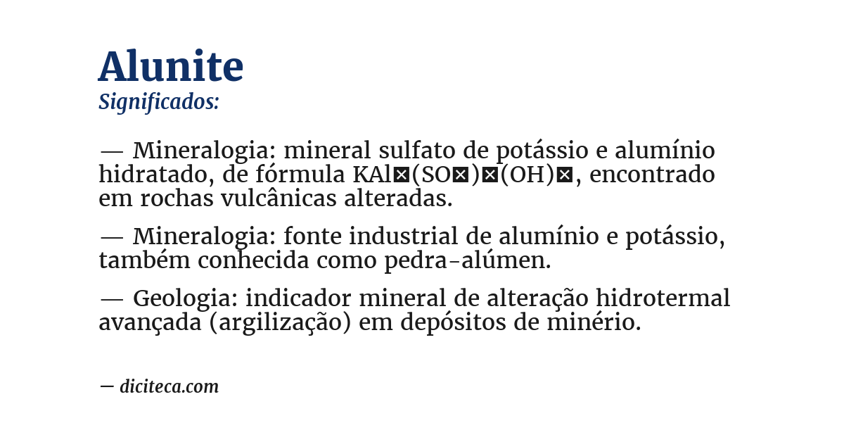 Significado de alunite
